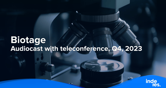Biotage, Audiocast with teleconference, Q4, 2023