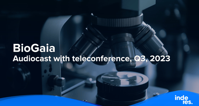 BioGaia, Audiocast with teleconference, Q3, 2023