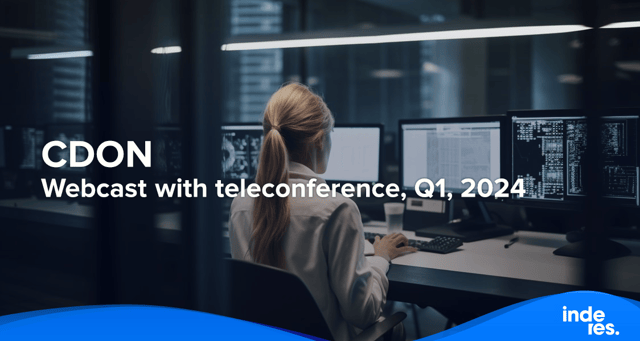 CDON, Webcast with teleconference, Q1, 2024