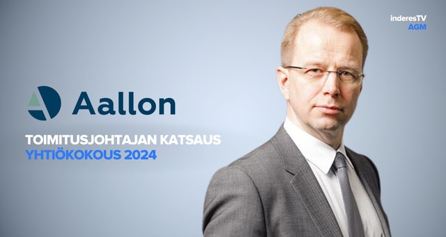 Aallon Groupin yhtiökokous | Toimitusjohtajan katsaus 20.3.2024
