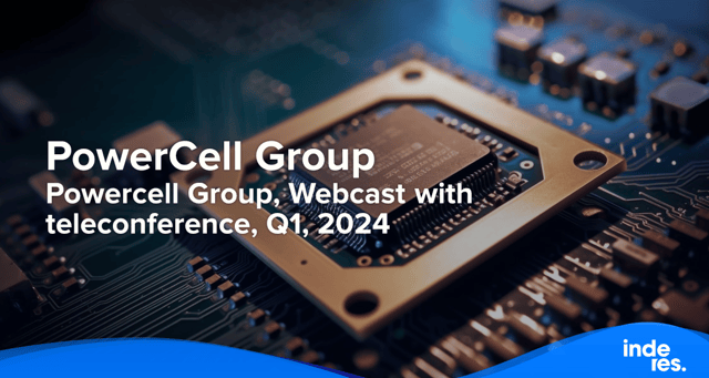 Powercell Group, Webcast with teleconference, Q1, 2024