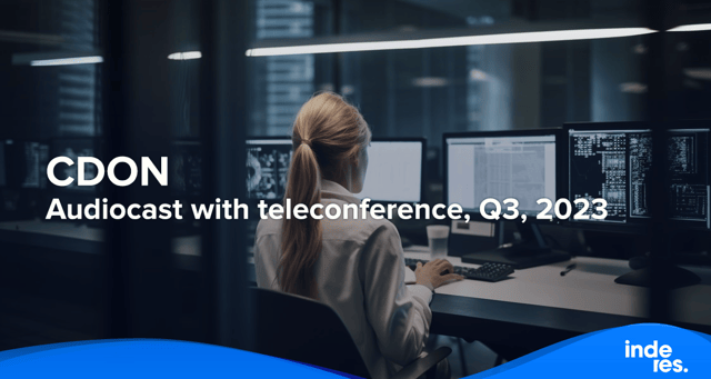 CDON, Audiocast with teleconference, Q3, 2023