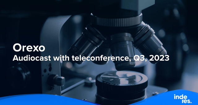 Orexo, Audiocast with teleconference, Q3, 2023