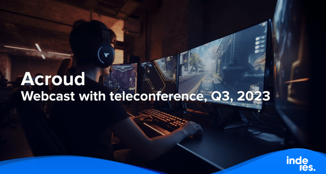 Acroud, Webcast with teleconference, Q3, 2023