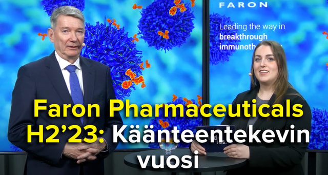 Faron Pharmaceuticals H2’23: Käänteentekevin vuosi