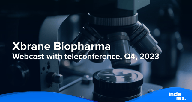 Xbrane Biopharma, Webcast with teleconference, Q4, 2023
