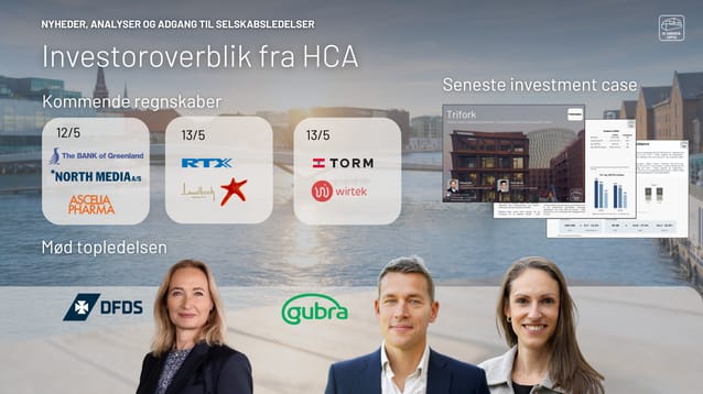Dagens aktienyheder 12/05-2026: Pharma Equity Group, Columbus, GomSpace og Ascelia Pharma
