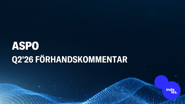 Aspo Q2'26 förhandskommentar: Dockningar tynger rederiets vinstnivå