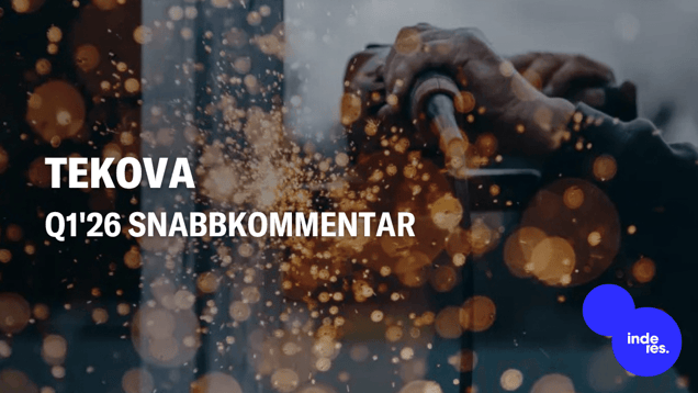 Tekova Q1'26 snabbkommentar: Stark omsättningstillväxt fortsatte