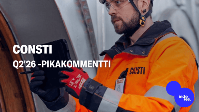 Consti Q2'26 -pikakommentti: Liikevaihto laski vielä odotuksiamme voimakkaammin