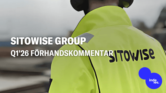 Sitowise Group Q1'26 förhandskommentar: Förväntningar på en stabil utveckling i väntan på en återhämtning