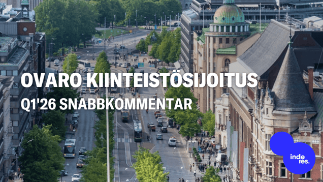 Ovaro Kiinteistösijoitus Q1'26 snabbkommentar: Väntat svagt kvartal, strategiförändring framskrider i bakgrunden