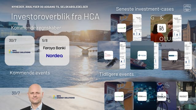 Dagens aktienyheder 30/07/2026: MPC Energy Solutions