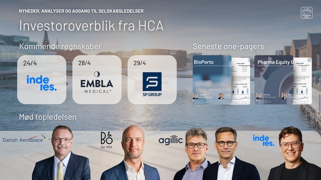 Dagens aktienyheder 22/04-2026: Nordea, Bang & Olufsen (B&O), TORM, Roblon, BioPorto, Copenhagen Capital og Impero 