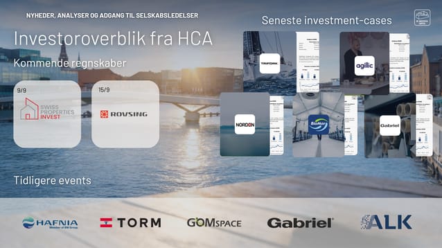 Dagens aktienyheder 31/08/2026: Pharma Equity Group, Curasight og Columbus
