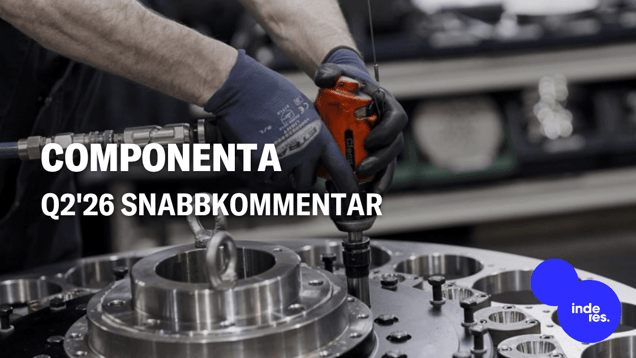 Componenta Q2'26 snabbkommentar: Marginalen överträffade återigen vår förväntning