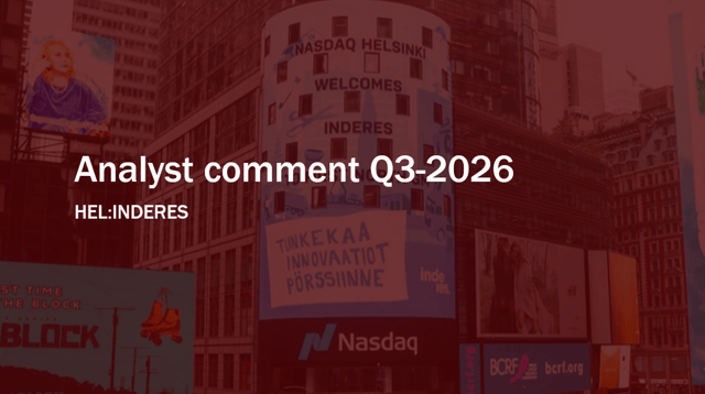 Inderes Q3'26: Finland carries, international growth remains to be proven