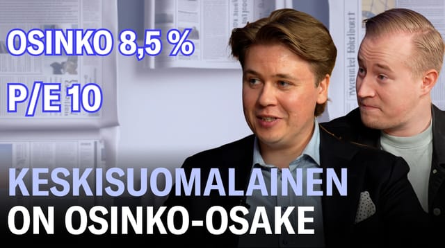 Keskisuomalainen tarjoaa vahvaa osinkotuottoa