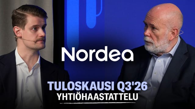 Nordea Q3'26: Korkokate kasvussa, omien osakkeiden ostot jäihin (eng.)