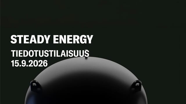 Steady Energy tiedotustilaisuus 15.9.2026