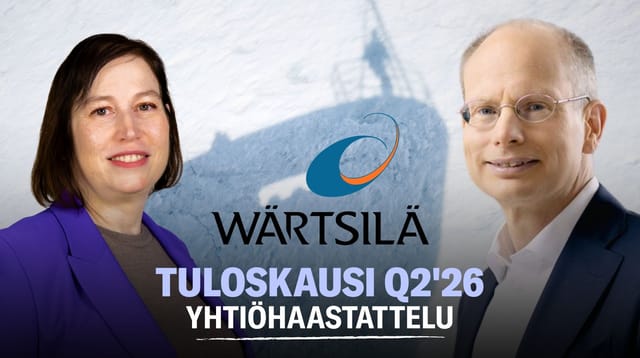 Wärtsilä Q2'26: Kaikkien aikojen korkein tilauskertymä (eng.)