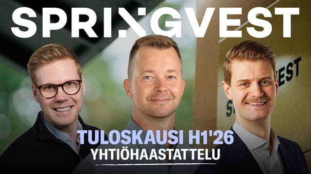 Springvest H1'26: Sijoituspalvelutoiminnan tuotot kasvavat