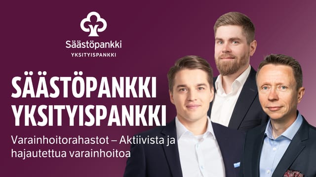 Säästöpankki Yksityispankki -webinaari: Varainhoitorahastot