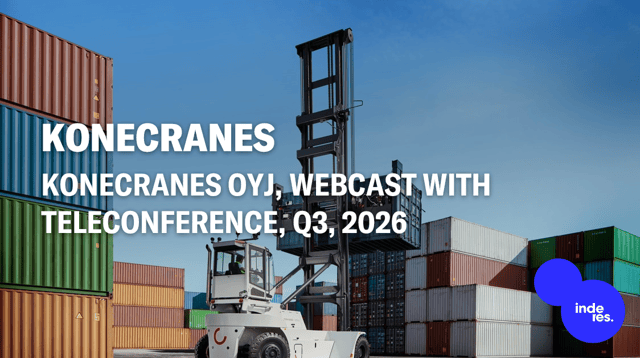 Konecranes Oyj, Webcast, Q3'26