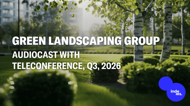 Green Landscaping Group, Audiocast, Q3'26