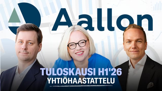 Aallon Group H1'26: Yritysostovetoinen alkuvuosi