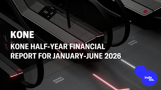 KONE Half-year Financial Report for January-June 2026