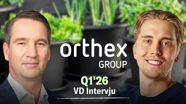 VD intervju - Orthex Q1'26