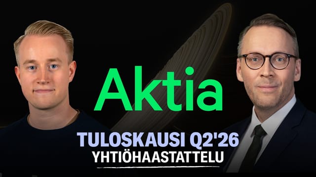 Aktia Q2'26: Korkokate kääntyi nousuun