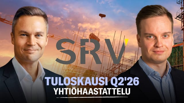 SRV Q2'26: Tulos painottuu loppuvuoteen