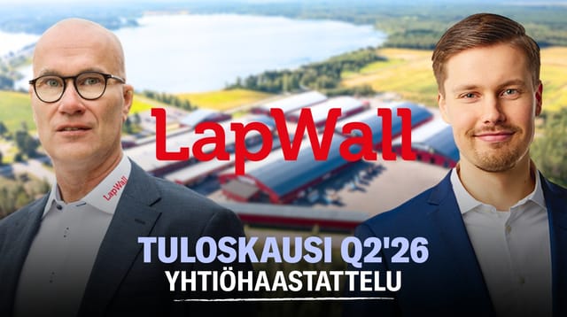 LapWall Q2'26: Ennätysvahva tilauskanta