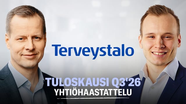 Terveystalo Q3'26: Heikko volyymikehitys johti tulosvaroitukseen