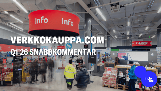 Verkkokauppa.com Q1'26 snabbkommentar: God försäljningsutveckling, men marginalen sviker