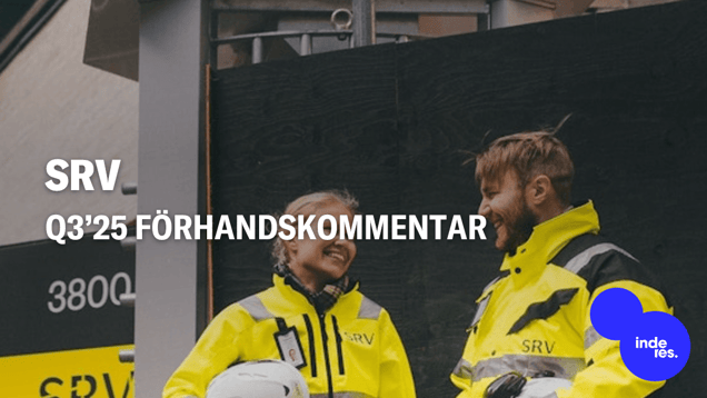 SRV Q3’25 förhandskommentar: Byggandet av affärslokaler förblir i förarsätet