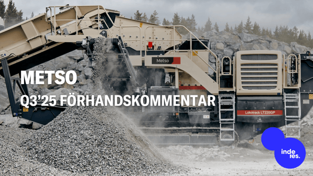 Metso Q3’25 förhandskommentar: Vi förväntar oss att marginalerna återhämtar sig