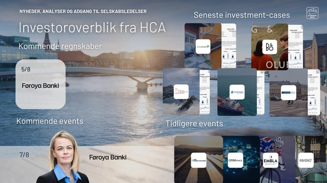 Mød ledelsen i Føroya Banki og stil spørgsmål til dagens investorpræsentation