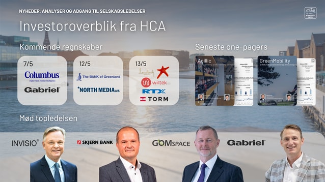 Mød ledelsen i Gabriel Holding og stil spørgsmål til dagens investorpræsentation