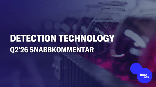 Detection Technology Q2'26 snabbkommentar: Medicinteknik drog resultatvagnen i hamn