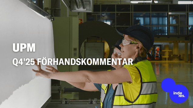 UPM Q4'25 förhandskommentar: Konsensus verkar optimistisk gällande de kortsiktiga utsikterna