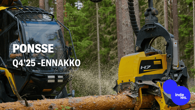Ponsse Q4’25 -ennakko: Katseet kuluvan vuoden kasvunäkymissä