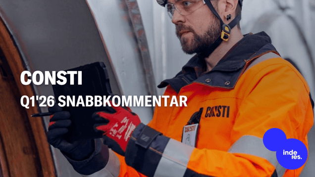 Consti Q1'26 snabbkommentar: Vändningen inom serviceverksamheten lyfte resultatet över förväntningarna