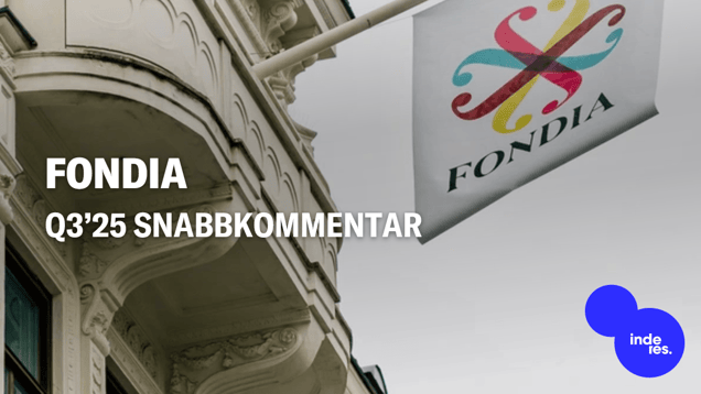 Fondia Q3’25 snabbkommentar: Resultatet nådde våra förväntningar trots tillväxtutmaningar