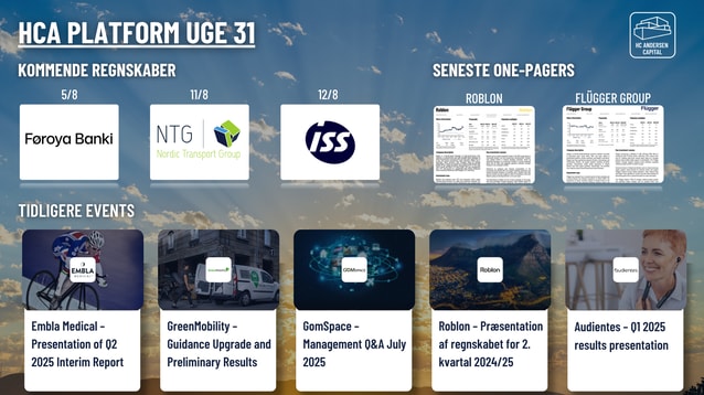 Dagens aktienyheder 31/7: GreenMobility, NTG, Hafnia, TORM og NORDEN