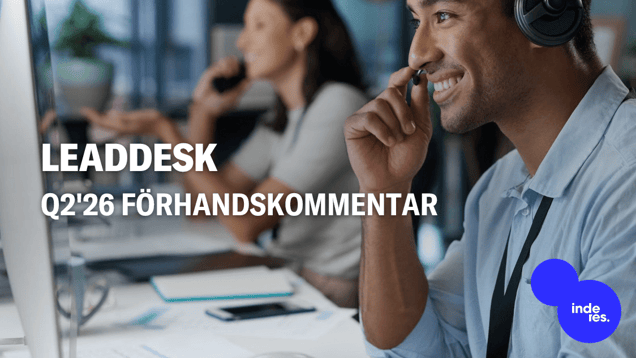 LeadDesk Q2'26 förhandskommentar: Förbättrad marginal förväntas trots minskad omsättning