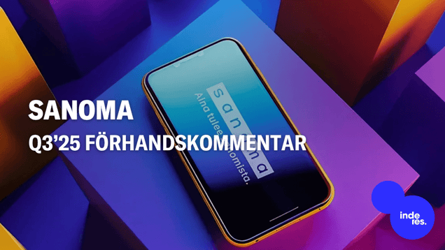 Sanoma Q3’25 förhandskommentar: En justering av resultatguidningen är att vänta