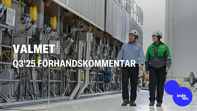 Valmet Q3’25 förhandskommentar: Ribban är fortfarande på jämförelseperiodens nivå